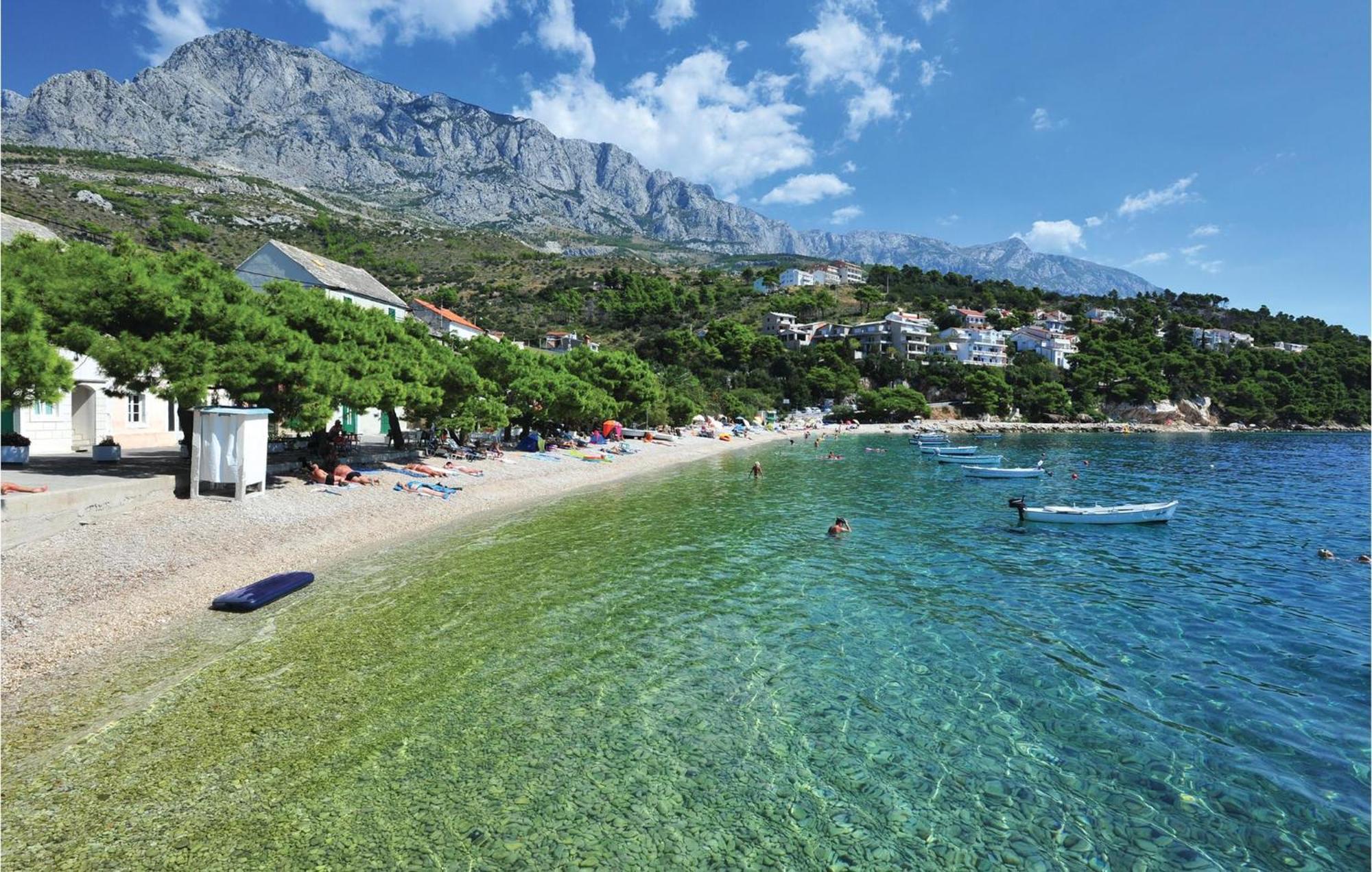 Nice Apartment In Krvavica With House Sea View Bagian luar foto